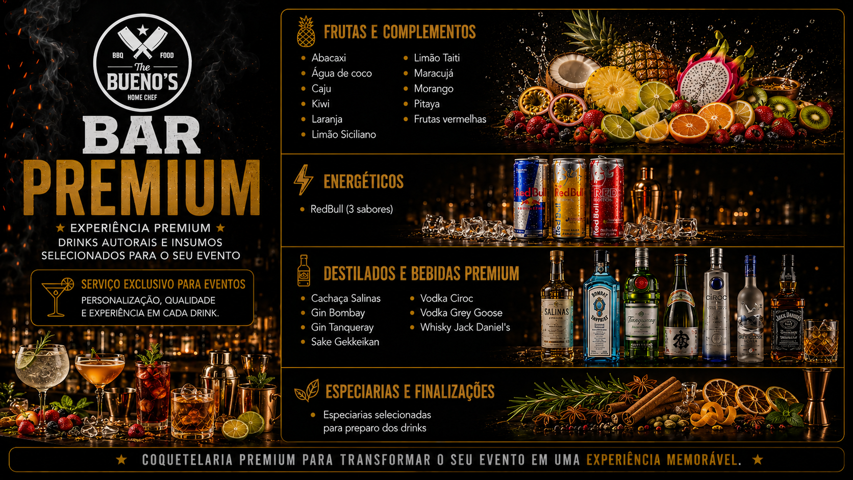 Cardápio Bar Premium